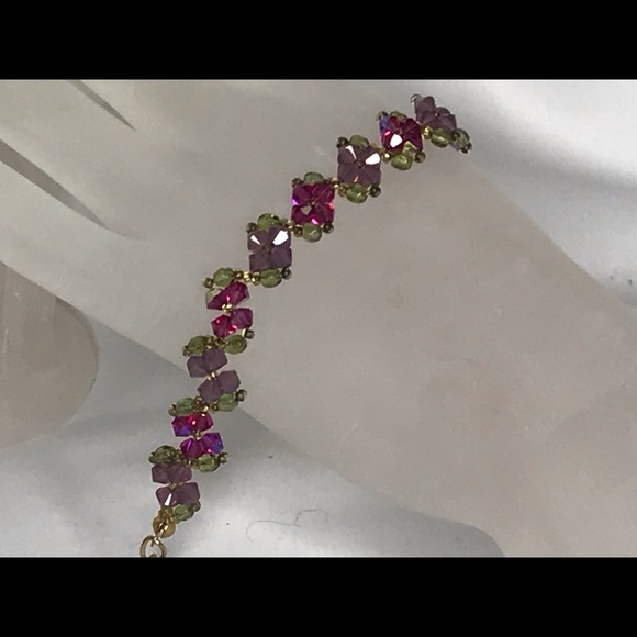 Swarovski crystal bracelet, handmade - Picture 2 of 5